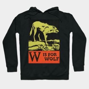 W is for Wolf  ABC Designed and Cut on Wood by CB Falls Hoodie